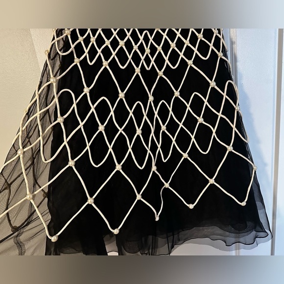 New Carolina Herrera Chalet Beaded & Embroidered Tulle Strapless Cocktail Dress - Picture 14 of 16